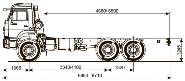 ШАССИ KAMAZ - 5350-42